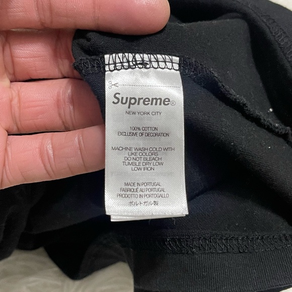 EUC Men’s Size Medium Supreme Small Box Logo Patch Long-sleeve Crewneck In Black - Picture 11 of 14